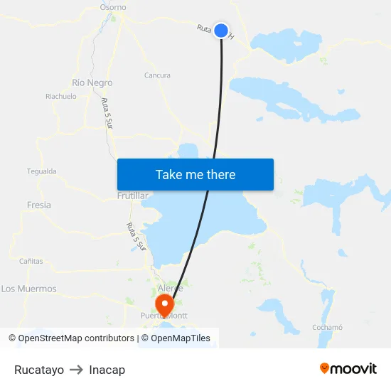 Rucatayo to Inacap map