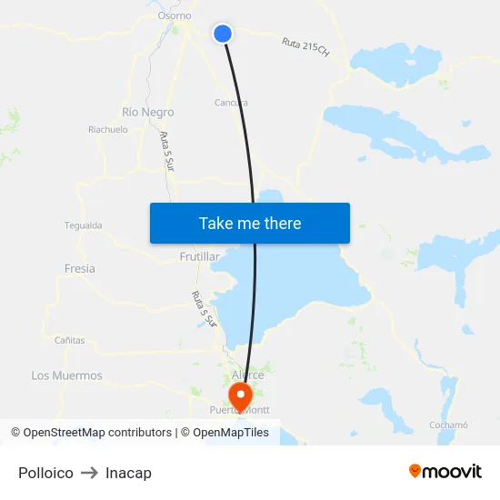 Polloico to Inacap map