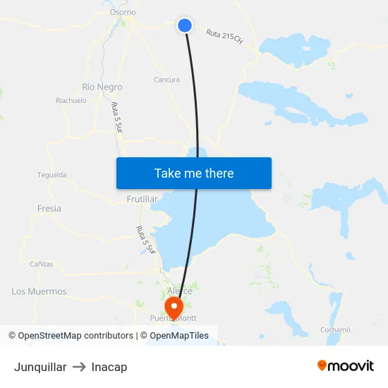 Junquillar to Inacap map