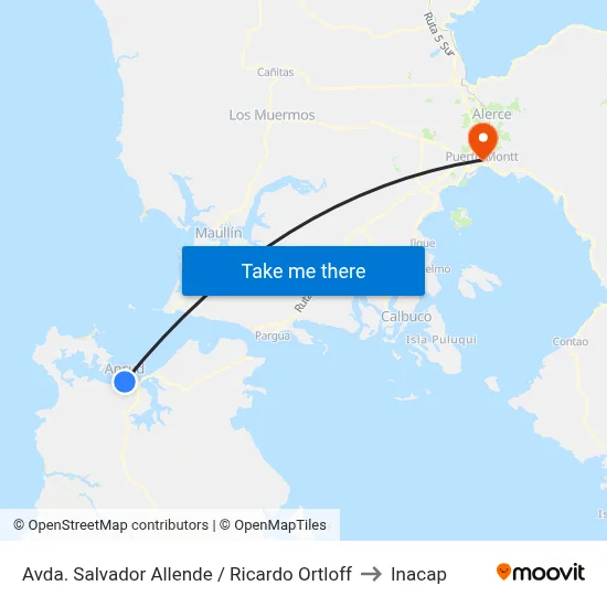 Avda. Salvador Allende / Ricardo Ortloff to Inacap map