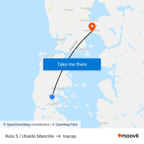 Ruta 5 / Ubaldo Mancilla to Inacap map