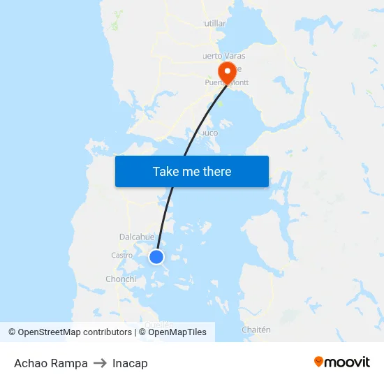 Achao Rampa to Inacap map