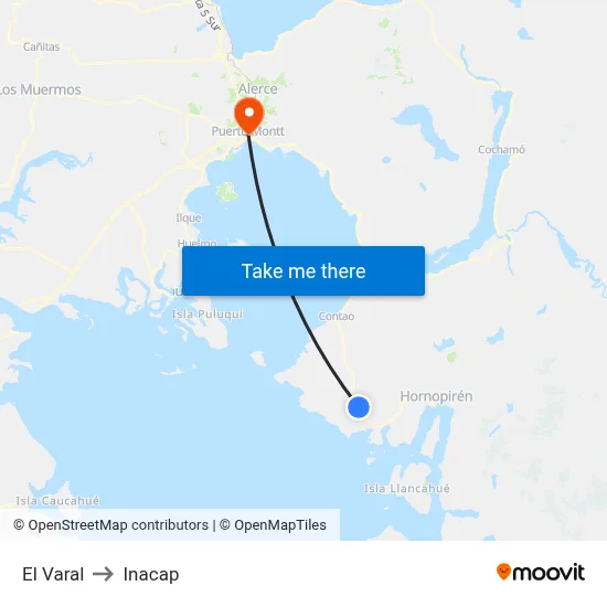 El Varal to Inacap map