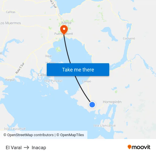 El Varal to Inacap map