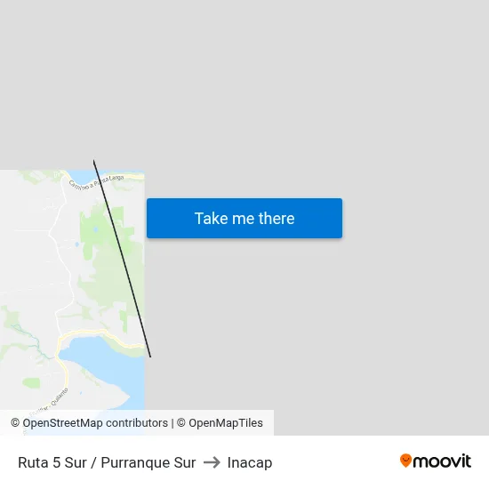 Ruta 5 Sur / Purranque Sur to Inacap map