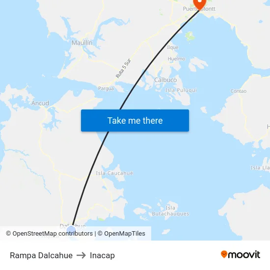 Rampa Dalcahue to Inacap map