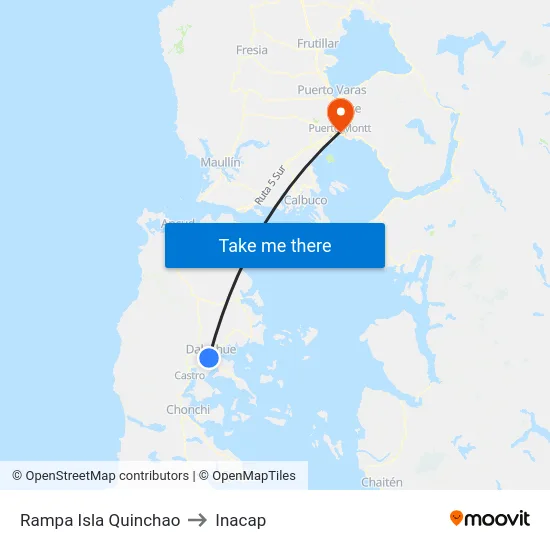 Rampa Isla Quinchao to Inacap map