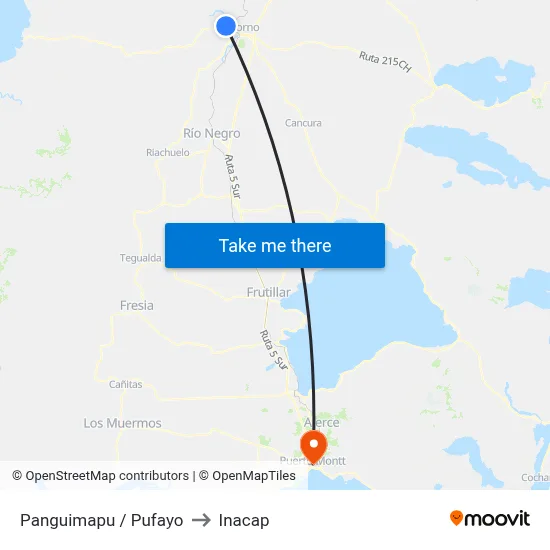 Panguimapu / Pufayo to Inacap map