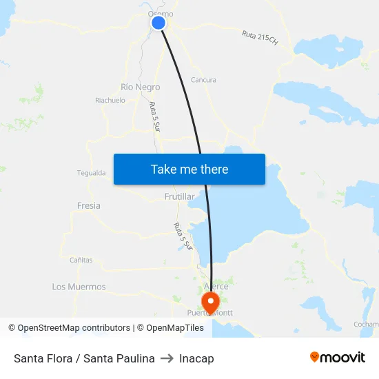 Santa Flora / Santa Paulina to Inacap map