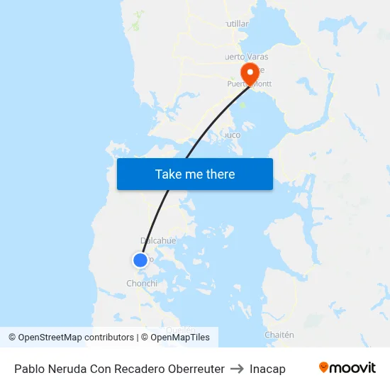 Pablo Neruda Con Recadero Oberreuter to Inacap map