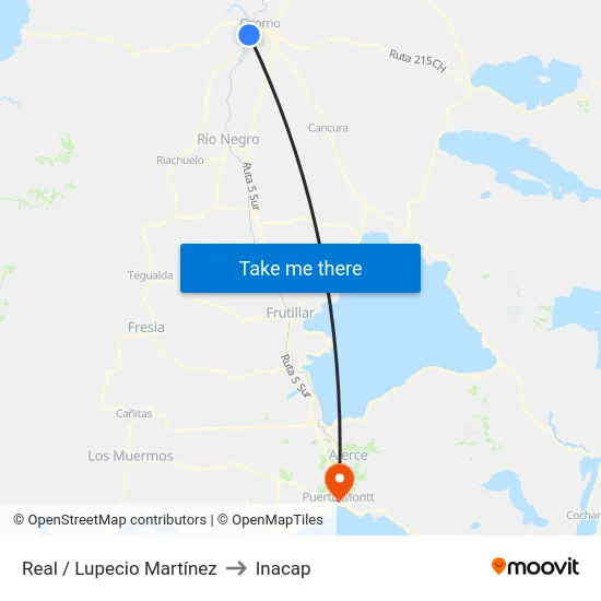 Real / Lupecio Martínez to Inacap map