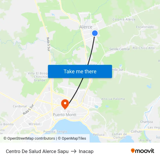 Centro De Salud Alerce Sapu to Inacap map