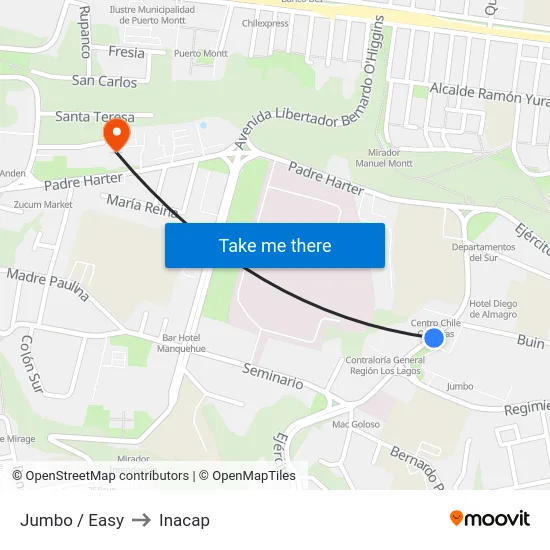 Jumbo / Easy to Inacap map