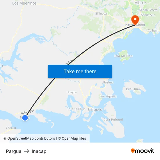 Pargua to Inacap map