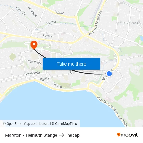 Maraton / Helmuth Stange to Inacap map