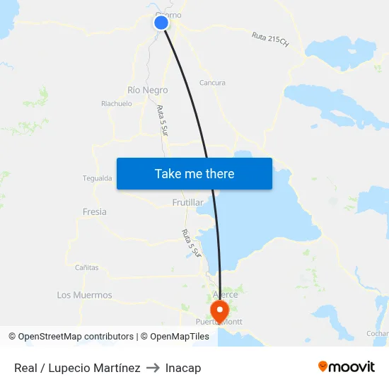 Real / Lupecio Martínez to Inacap map