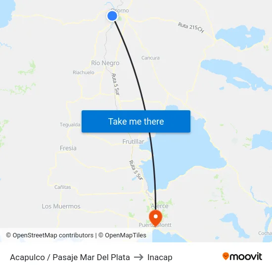 Acapulco / Pasaje Mar Del Plata to Inacap map