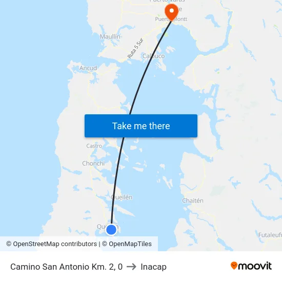 Camino San Antonio Km. 2, 0 to Inacap map