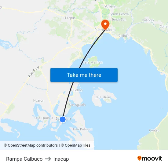 Rampa Calbuco to Inacap map