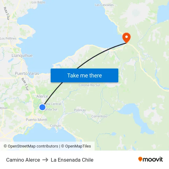 Camino Alerce to La Ensenada Chile map