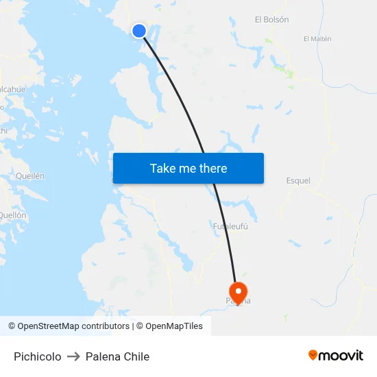 Pichicolo to Palena Chile map