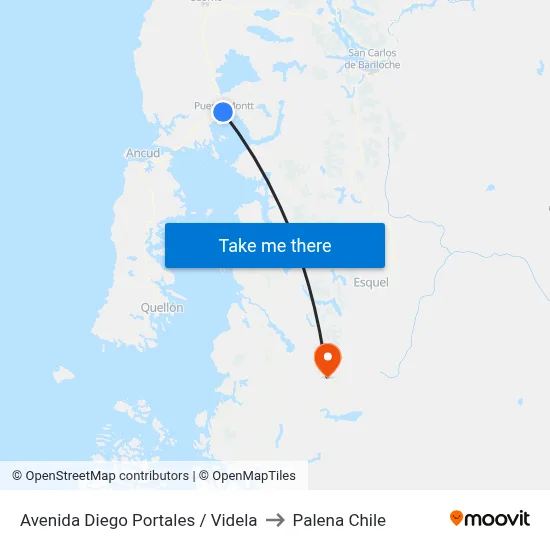 Avenida Diego Portales / Videla to Palena Chile map
