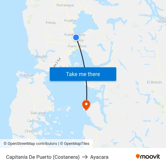 Capitanía De Puerto (Costanera) to Ayacara map