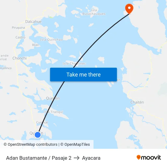Adan Bustamante / Pasaje 2 to Ayacara map