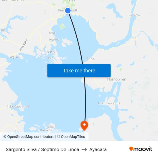 Sargento Silva / Séptimo De Línea to Ayacara map