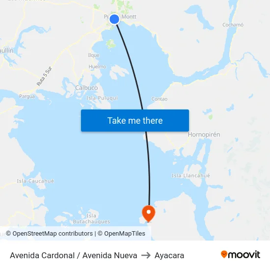 Avenida Cardonal / Avenida Nueva to Ayacara map