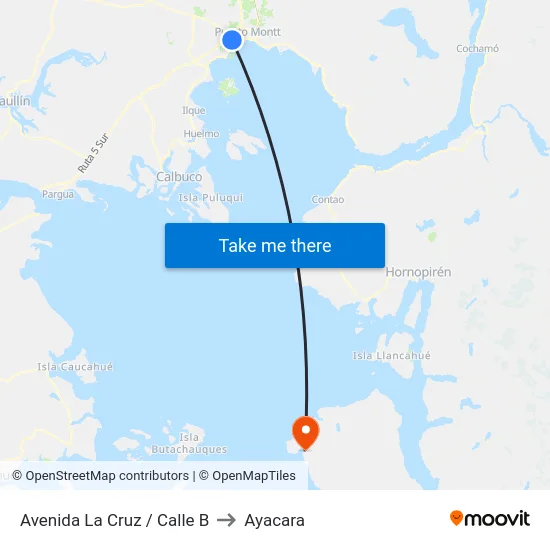 Avenida La Cruz / Calle B to Ayacara map