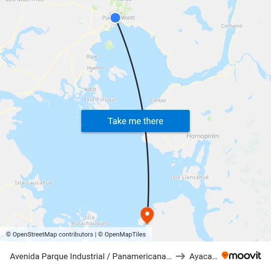 Avenida Parque Industrial / Panamericana Sur to Ayacara map