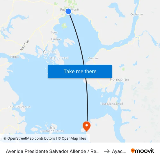 Avenida Presidente Salvador Allende / Rengifo to Ayacara map