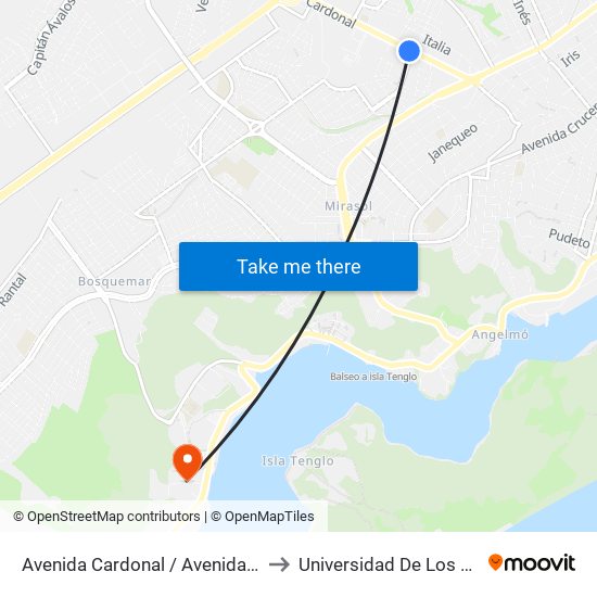 Avenida Cardonal / Avenida Nueva to Universidad De Los Lagos map