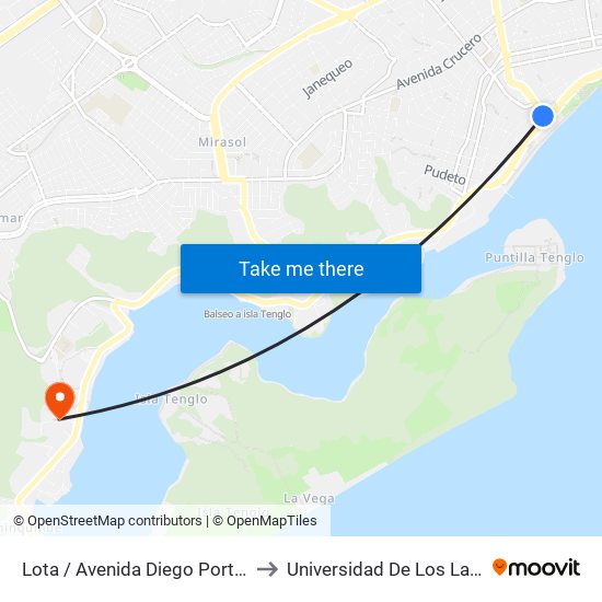 Lota / Avenida Diego Portales to Universidad De Los Lagos map