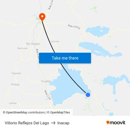 Villorio Reflejos Del Lago to Inacap map