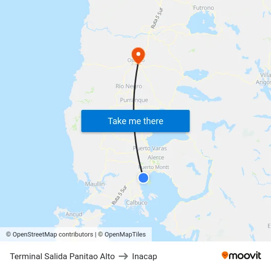 Terminal Salida Panitao Alto to Inacap map