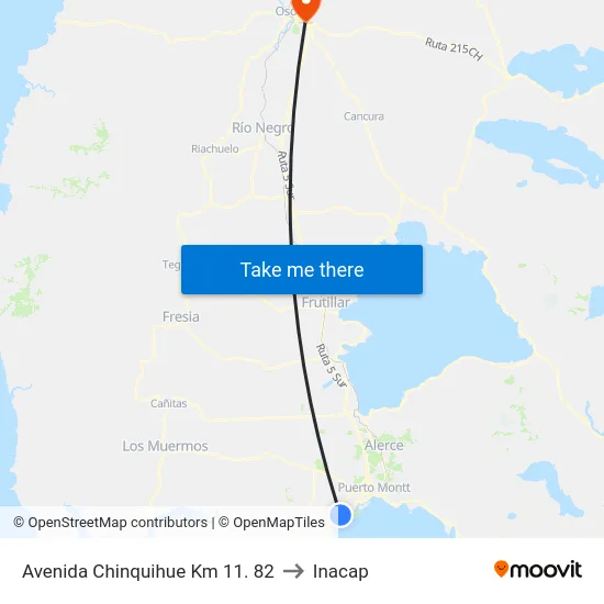 Avenida Chinquihue Km 11. 82 to Inacap map
