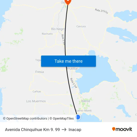 Avenida Chinquihue Km 9. 99 to Inacap map