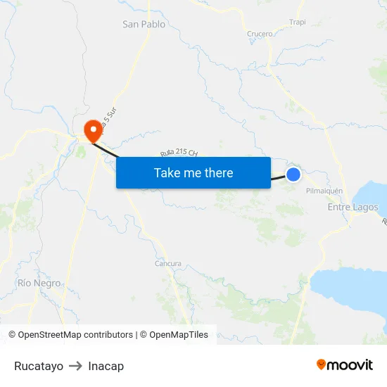 Rucatayo to Inacap map