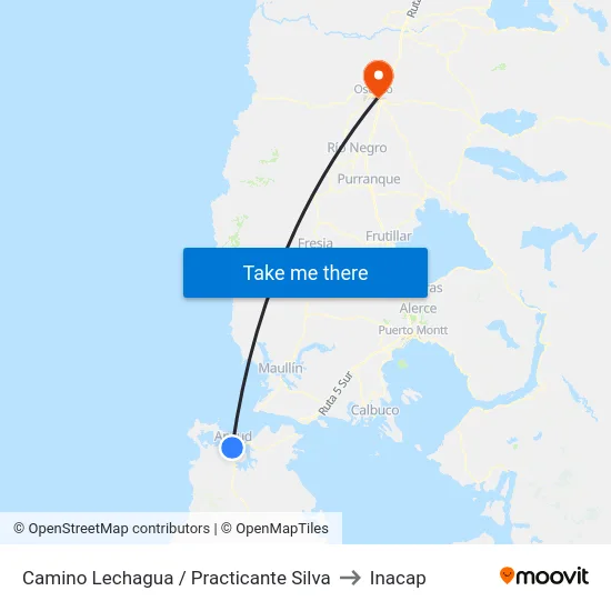 Camino Lechagua / Practicante Silva to Inacap map