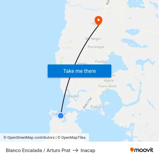 Blanco Encalada / Arturo Prat to Inacap map