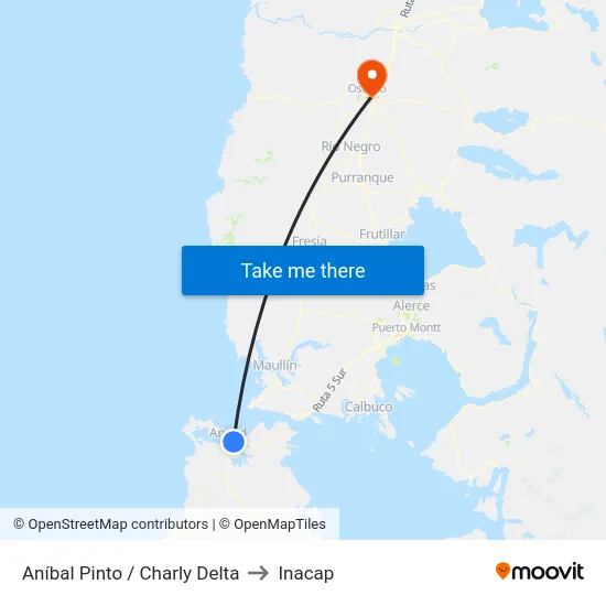 Aníbal Pinto / Charly Delta to Inacap map