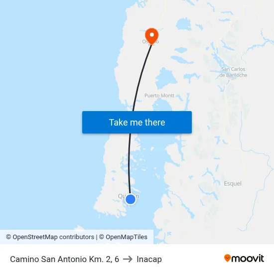 Camino San Antonio Km. 2, 6 to Inacap map