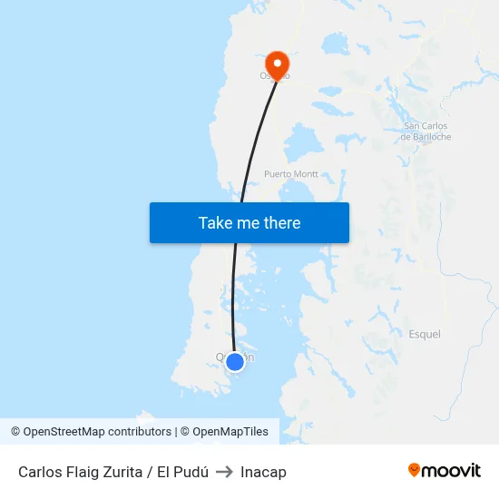 Carlos Flaig Zurita / El Pudú to Inacap map