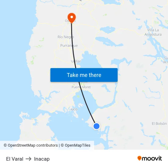 El Varal to Inacap map