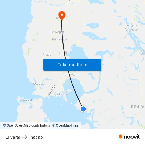 El Varal to Inacap map
