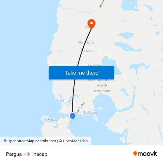 Pargua to Inacap map