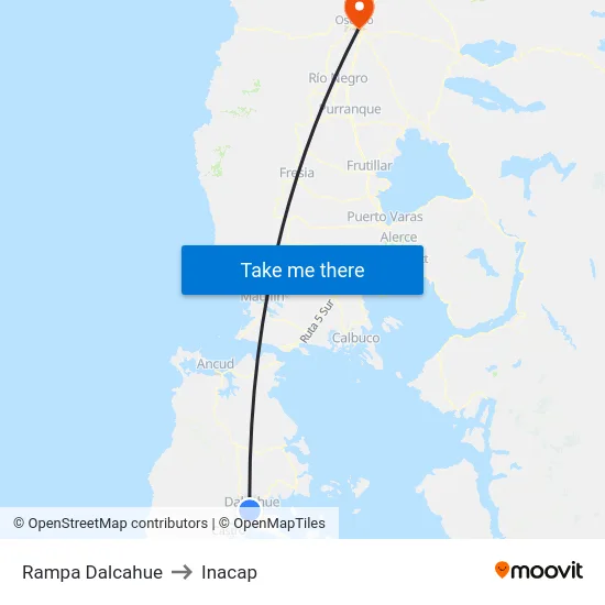 Rampa Dalcahue to Inacap map