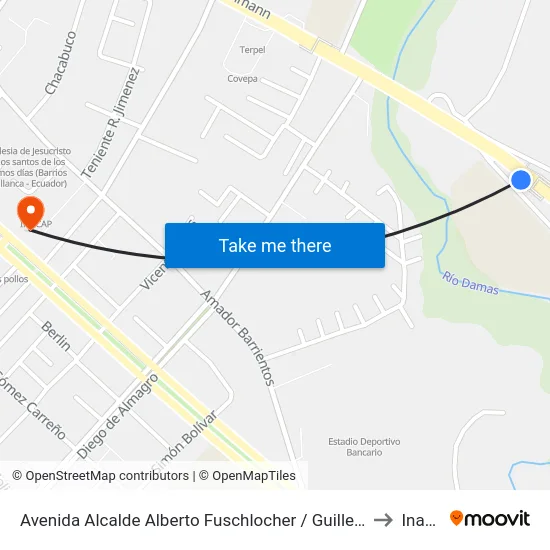 Avenida Alcalde Alberto Fuschlocher / Guillermo Hollstein to Inacap map